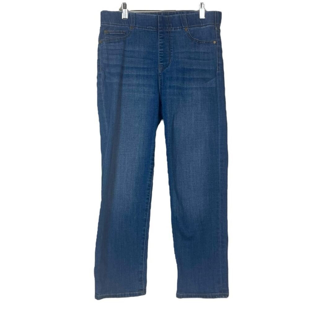Liverpool Jeans Skinny Crop Pull On Brinkley Dark Wash Mid Rise Women’s Size 8